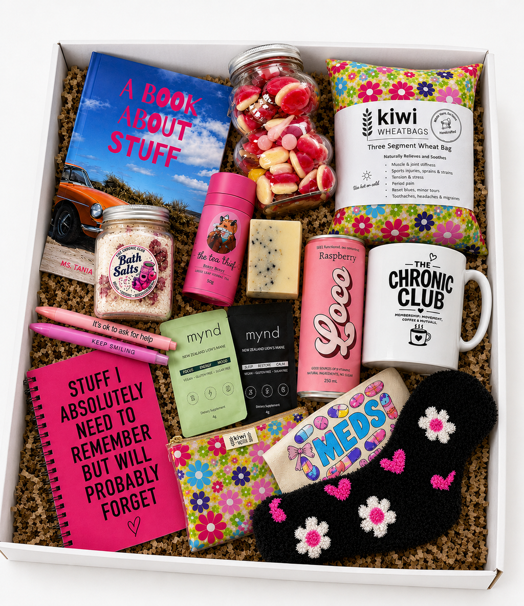 Open The Comfort Co Limited Edition Box showing curated gifts